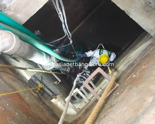 Concrete tank cleaning